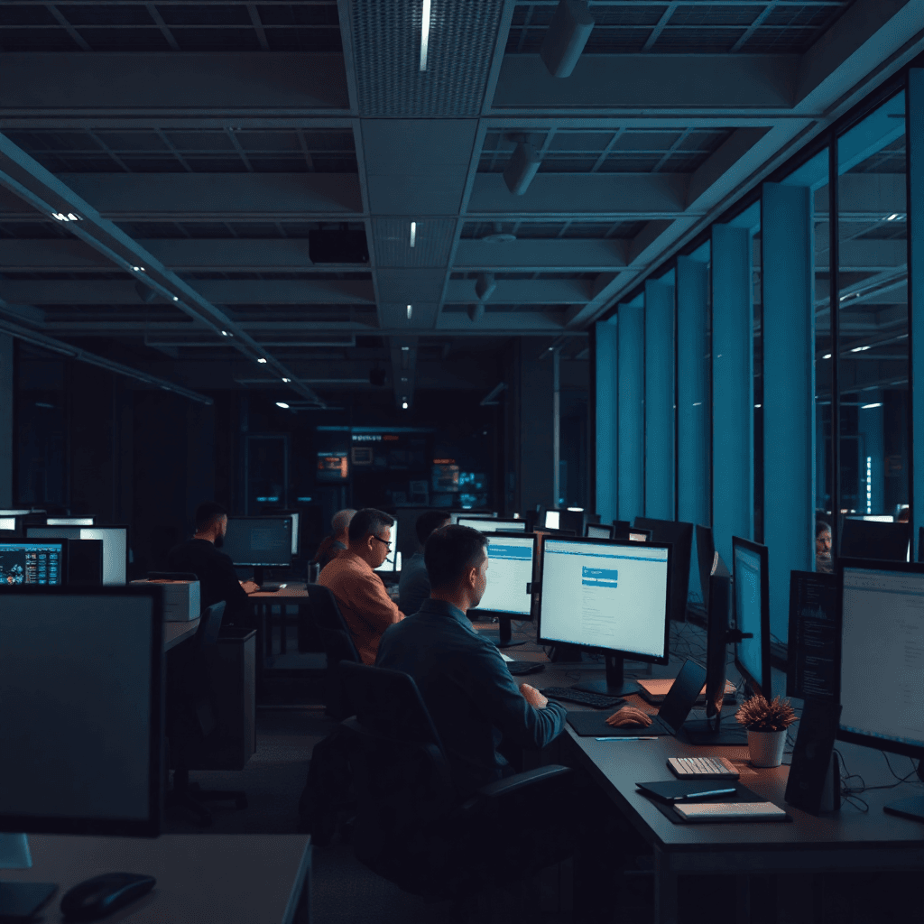 DocuPitch office team working together